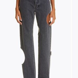 Off-white baggy meteor cutout jeans